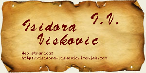Isidora Višković vizit kartica